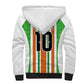 Custom Cote d'Ivoire Sherpa Hoodie The Elephants with African Pattern Stripes
