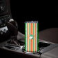 Custom Cote d'Ivoire Skinny Tumbler The Elephants with African Pattern Stripes
