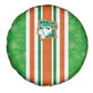 Cote d'Ivoire Spare Tire Cover The Elephants with African Pattern Stripes