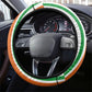 Cote d'Ivoire Steering Wheel Cover The Elephants with African Pattern Stripes