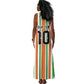 Custom Cote d'Ivoire Tank Maxi Dress The Elephants with African Pattern Stripes