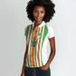Custom Cote d'Ivoire Women Polo Shirt The Elephants with African Pattern Stripes