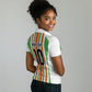 Custom Cote d'Ivoire Women Polo Shirt The Elephants with African Pattern Stripes