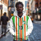 Custom Cote d'Ivoire Zip Hoodie The Elephants with African Pattern Stripes