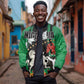 Nigeria Independence Day Bomber Jacket - National Seal with Peace Dove - African Pattern