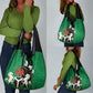 Nigeria Independence Day Grocery Bag - National Seal with Peace Dove - African Pattern