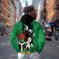 Nigeria Independence Day Hoodie - National Seal with Peace Dove - African Pattern