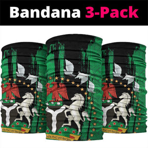 Nigeria Independence Day Neck Gaiter - National Seal Peace Dove - African Pattern LT03