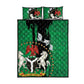 Nigeria Independence Day Quilt Bed Set - National Seal with Peace Dove - African Pattern