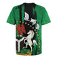 Nigeria Independence Day Rugby Jersey - National Seal with Peace Dove - African Pattern