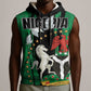 Nigeria Independence Day Sleeveless Hoodie - National Seal with Peace Dove - African Pattern - African Pride