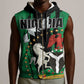 Nigeria Independence Day Sleeveless Zip Hoodie - National Seal with Peace Dove - African Pattern - African Pride