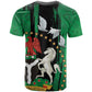 Nigeria Independence Day T shirt - National Seal with Peace Dove - African Pattern