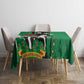 Nigeria Independence Day Tablecloth - National Seal with Peace Dove - African Pattern