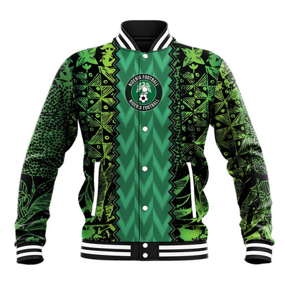 Custom Nigeria Football Baseball Jacket Champions-Special Edition - African Pride