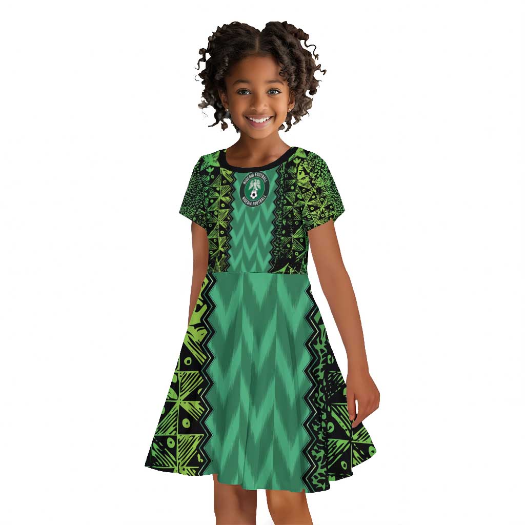 Custom Nigeria Football Kid Short Sleeve Dress Champions-Special Edition - African Pride