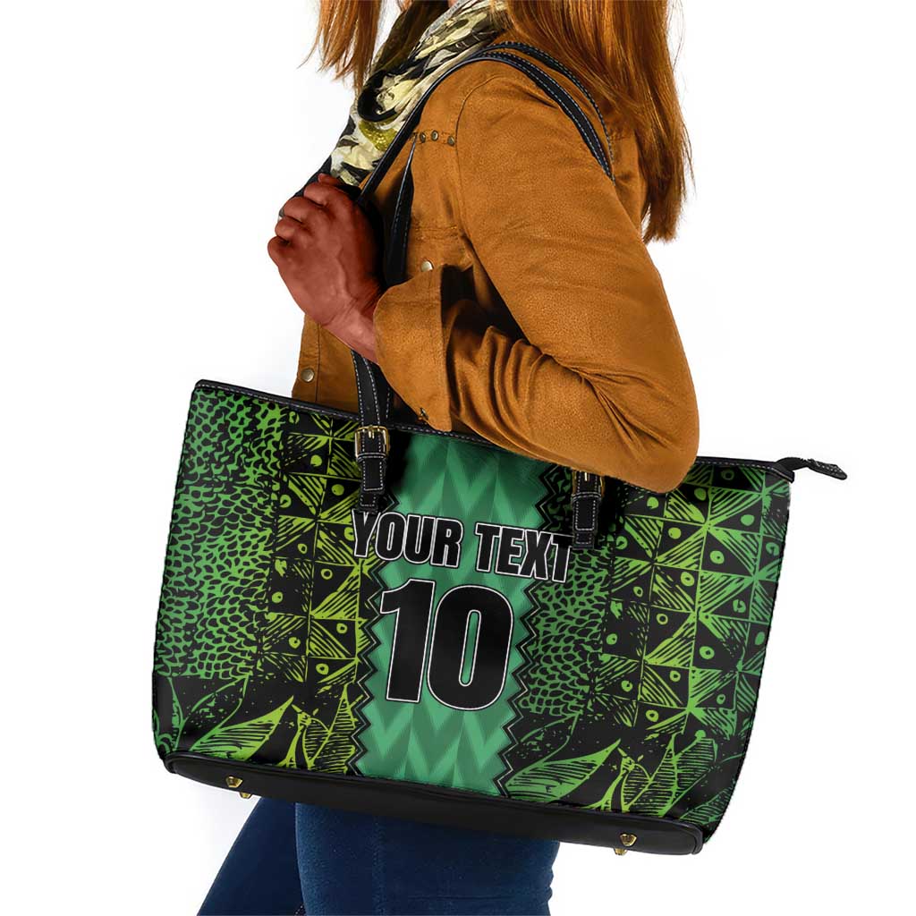 Custom Nigeria Football Leather Tote Bag Champions-Special Edition - African Pride