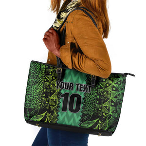 Custom Nigeria Football Leather Tote Bag Champions-Special Edition - African Pride