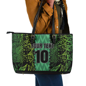 Custom Nigeria Football Leather Tote Bag Champions-Special Edition - African Pride