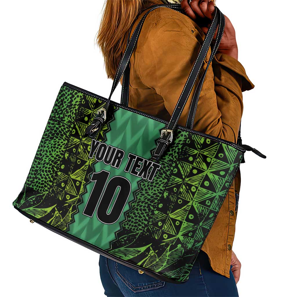 Custom Nigeria Football Leather Tote Bag Champions-Special Edition - African Pride