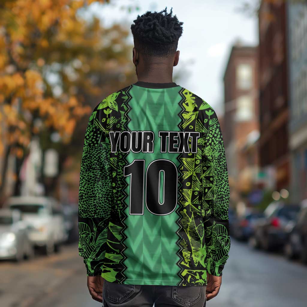 Custom Nigeria Football Long Sleeve Shirt Champions-Special Edition - African Pride