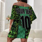 Custom Nigeria Football Off Shoulder Short Dress Champions-Special Edition - African Pride