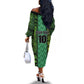 Custom Nigeria Football Off The Shoulder Long Sleeve Dress Champions-Special Edition - African Pride