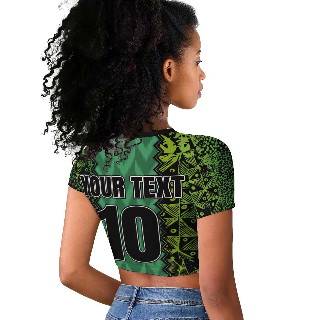 Custom Nigeria Football Raglan Cropped T shirt Champions-Special Edition - African Pride