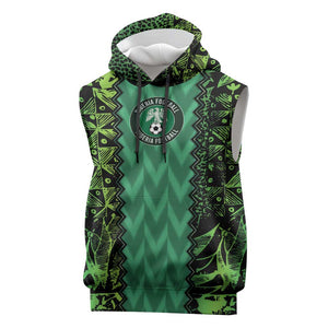 Custom Nigeria Football Sleeveless Hoodie Champions-Special Edition - African Pride