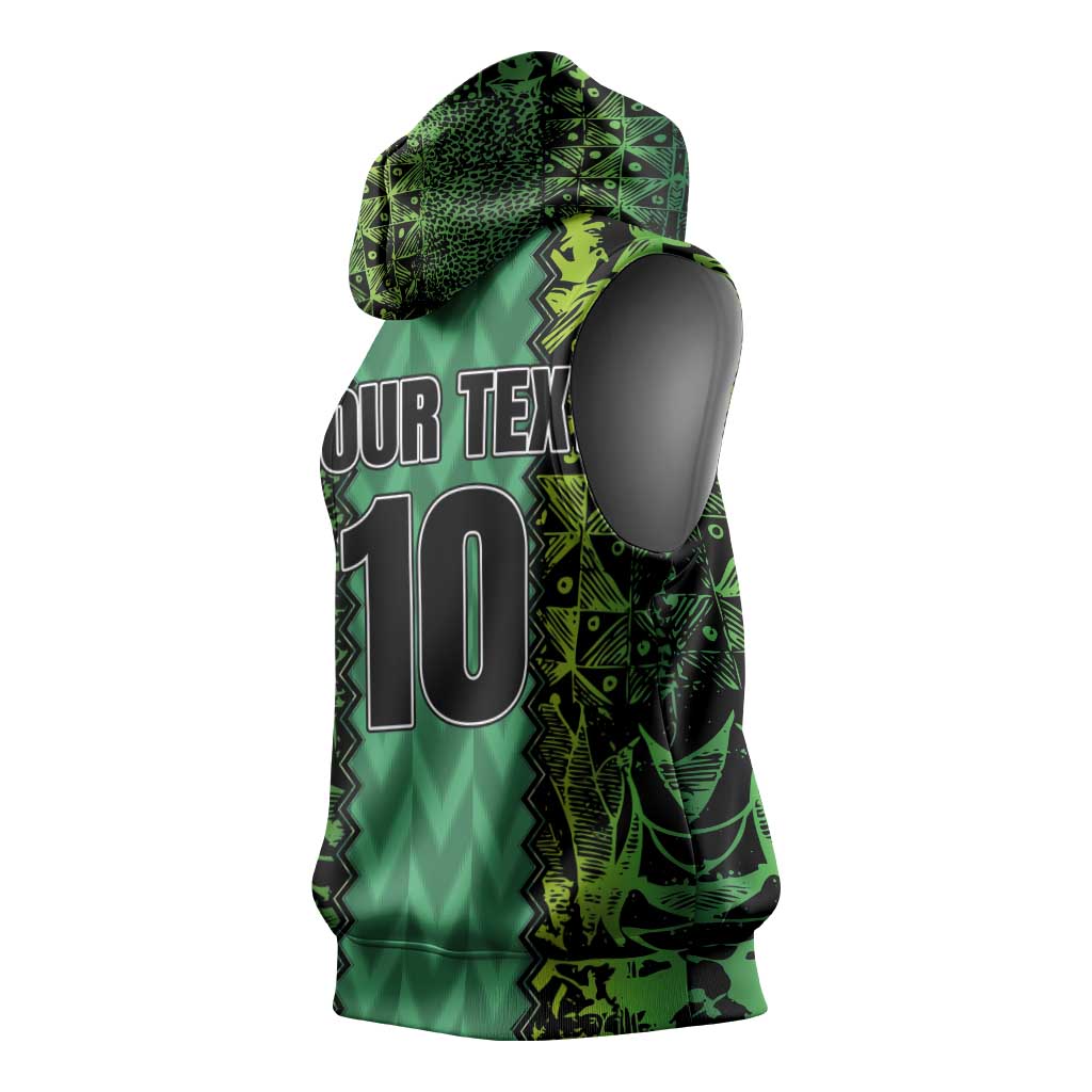 Custom Nigeria Football Sleeveless Hoodie Champions-Special Edition - African Pride