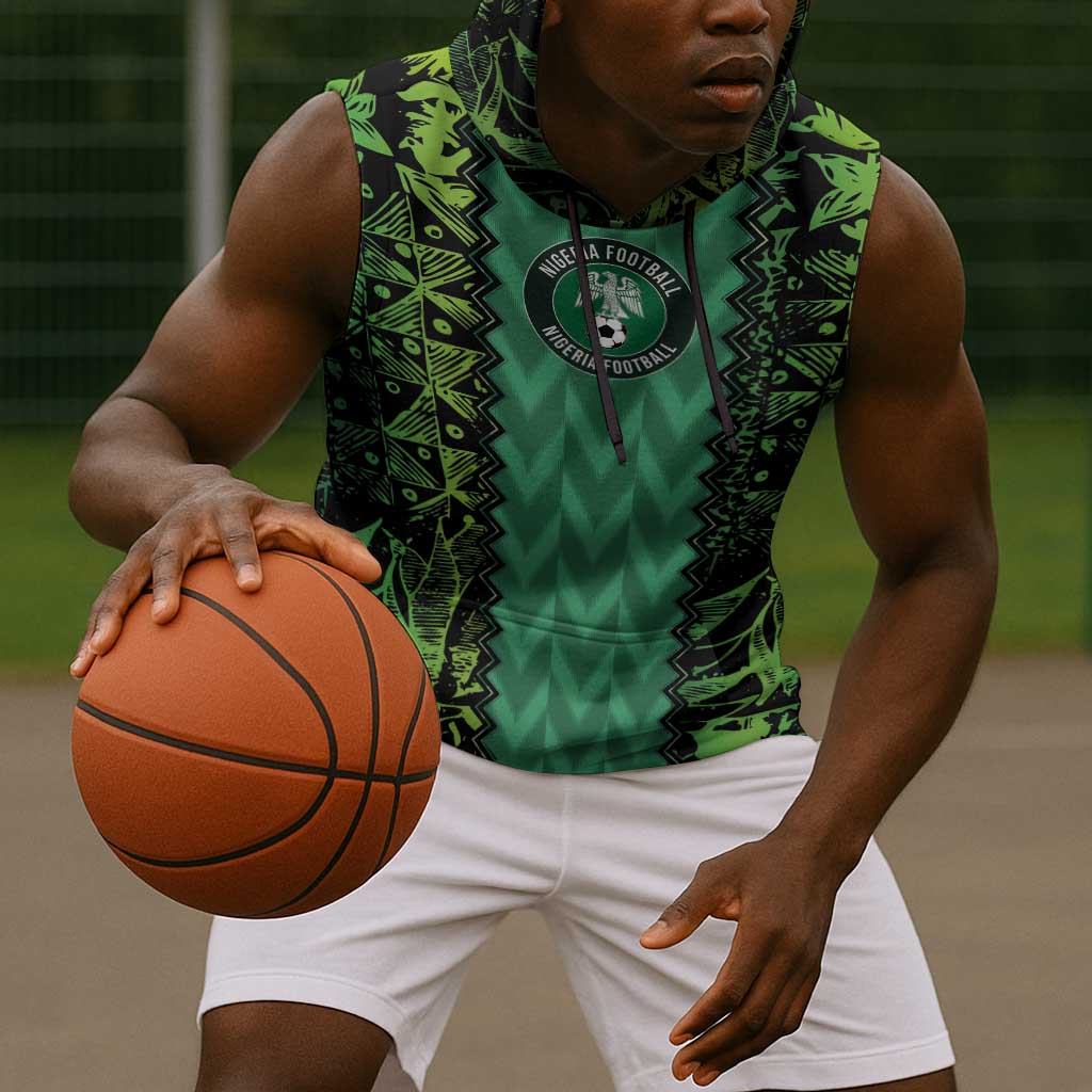 Custom Nigeria Football Sleeveless Hoodie Champions-Special Edition - African Pride