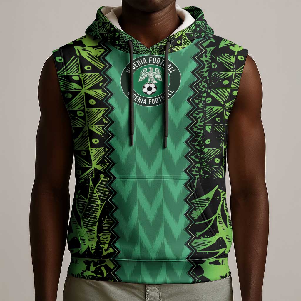 Custom Nigeria Football Sleeveless Hoodie Champions-Special Edition - African Pride