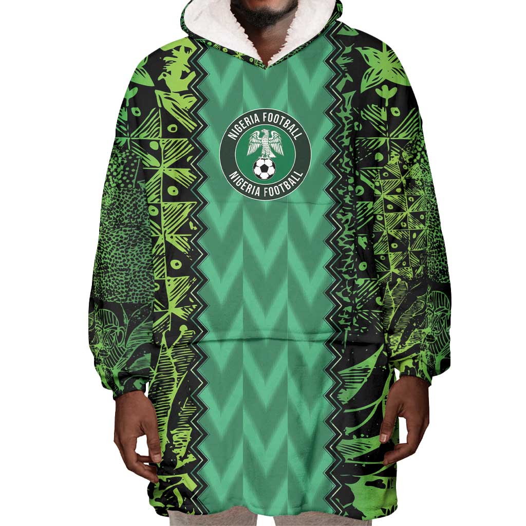 Custom Nigeria Football Wearable Blanket Hoodie Champions-Special Edition - African Pride