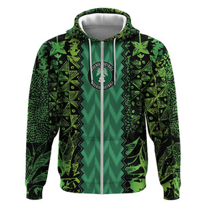 Custom Nigeria Football Zip Hoodie Champions-Special Edition - African Pride