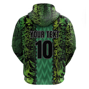 Custom Nigeria Football Zip Hoodie Champions-Special Edition - African Pride