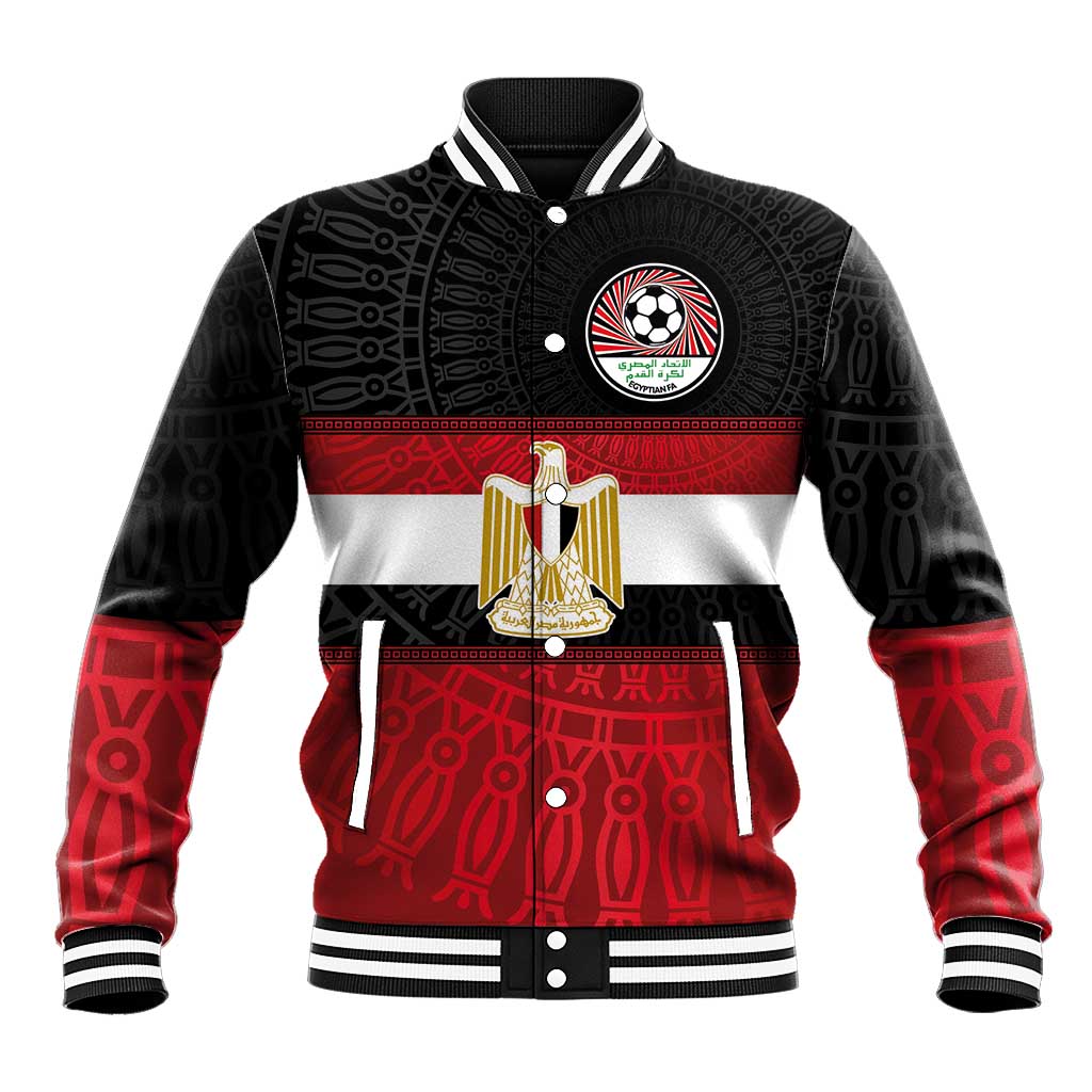 Egypt National Football Custom Baseball Jacket Egyptian Geometric - African Pride