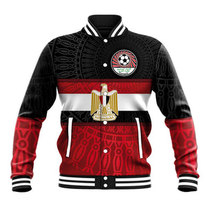 Egypt National Football Custom Baseball Jacket Egyptian Geometric - African Pride