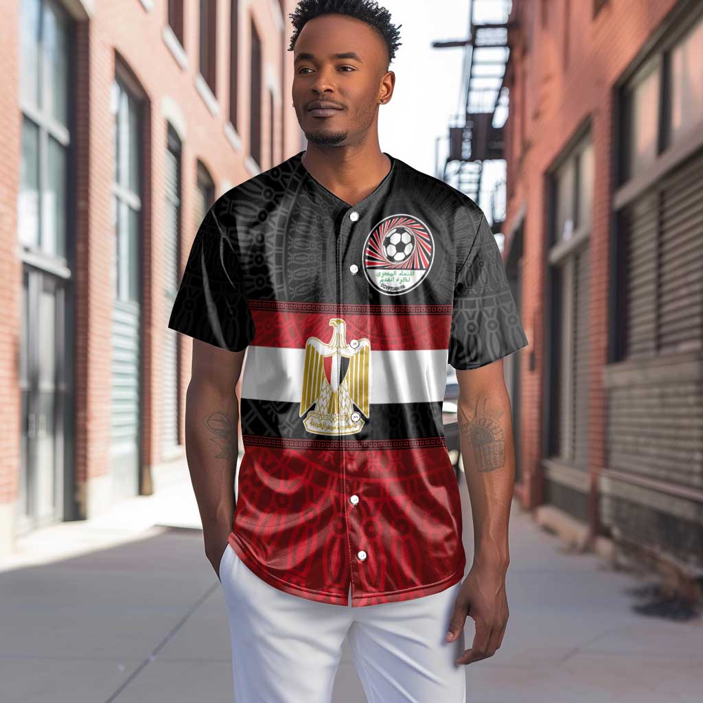 Egypt National Football Custom Baseball Jersey Egyptian Geometric - African Pride