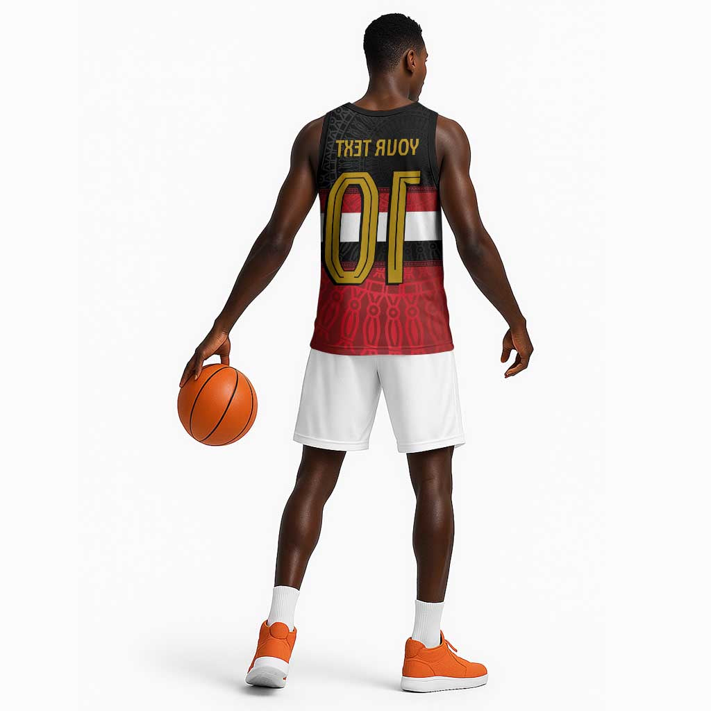 Egypt National Football Custom Basketball Jersey Egyptian Geometric - African Pride
