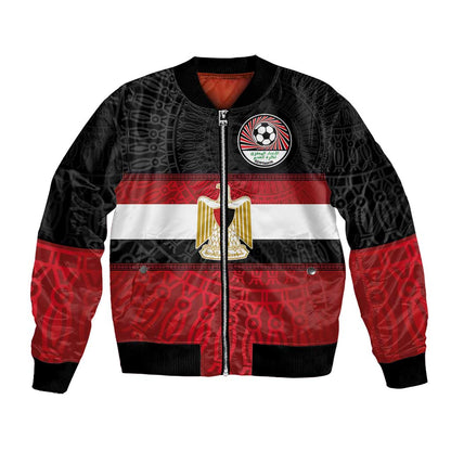 Egypt National Football Custom Bomber Jacket Egyptian Geometric - African Pride