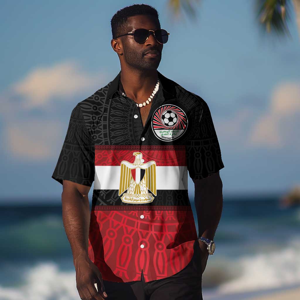 Egypt National Football Custom Hawaiian Shirt Egyptian Geometric - African Pride