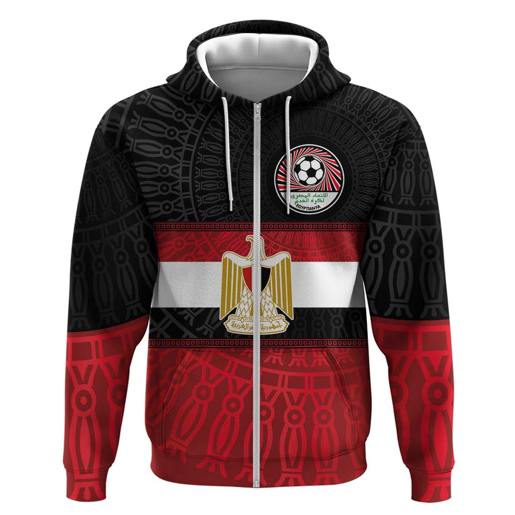 Egypt National Football Custom Hoodie Egyptian Geometric - African Pride
