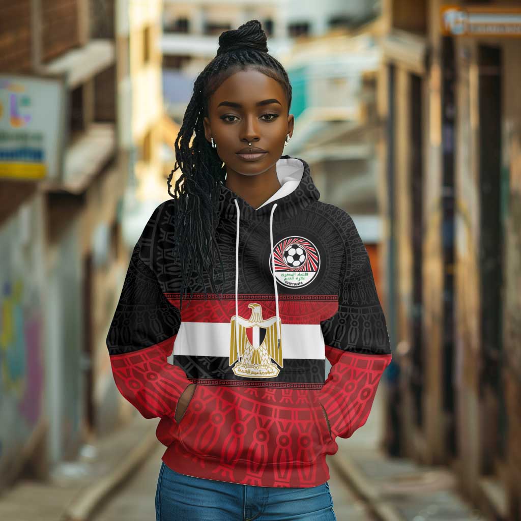 Egypt National Football Custom Hoodie Egyptian Geometric - African Pride