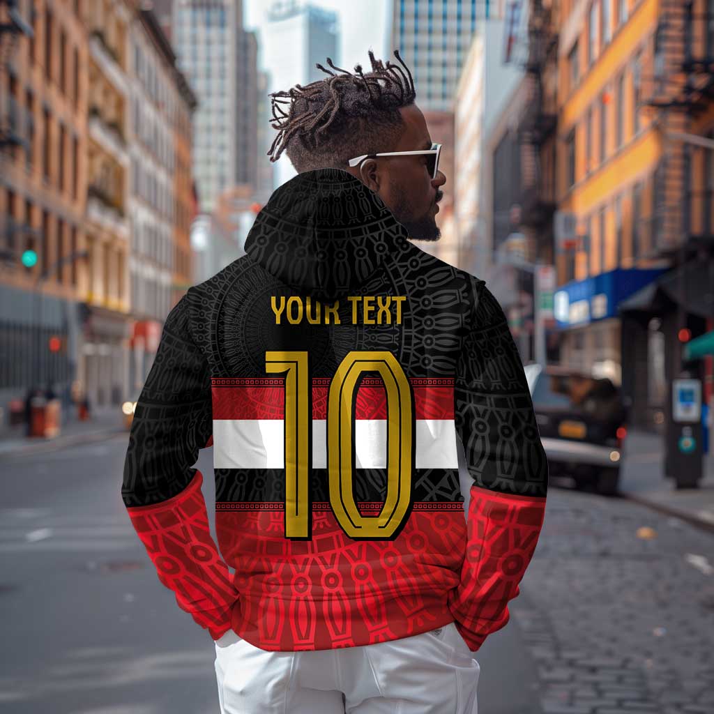 Egypt National Football Custom Hoodie Egyptian Geometric - African Pride