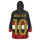 Egypt National Football Custom Kid Wearable Blanket Hoodie Egyptian Geometric - African Pride