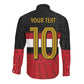 Egypt National Football Custom Long Sleeve Button Shirt Egyptian Geometric - African Pride