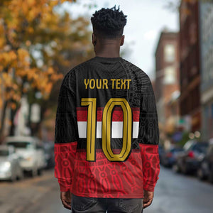 Egypt National Football Custom Long Sleeve Shirt Egyptian Geometric - African Pride