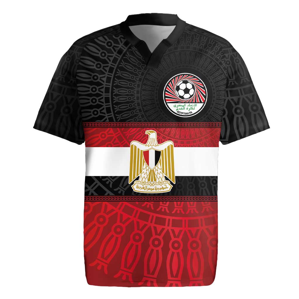 Egypt National Football Custom Rugby Jersey Egyptian Geometric - African Pride