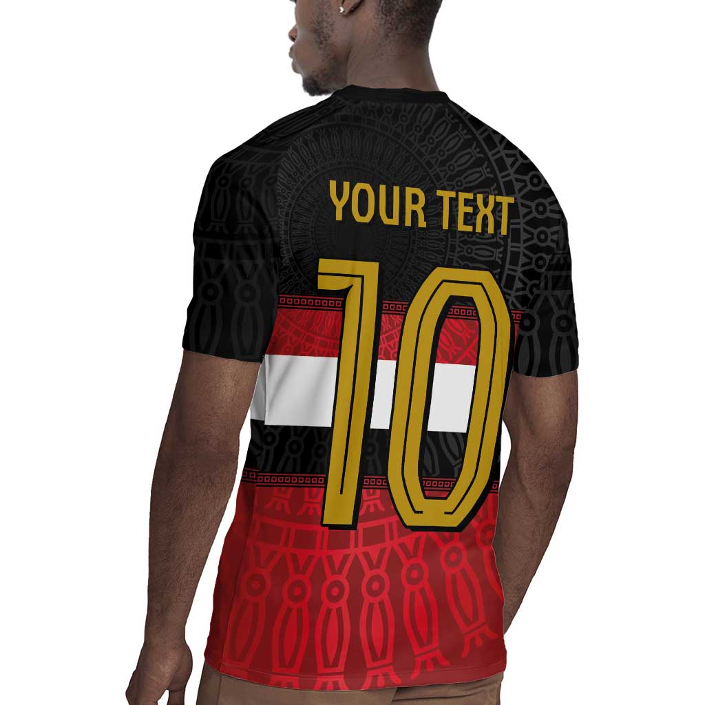 Egypt National Football Custom Rugby Jersey Egyptian Geometric - African Pride