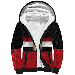 Egypt National Football Custom Sherpa Hoodie Egyptian Geometric - African Pride
